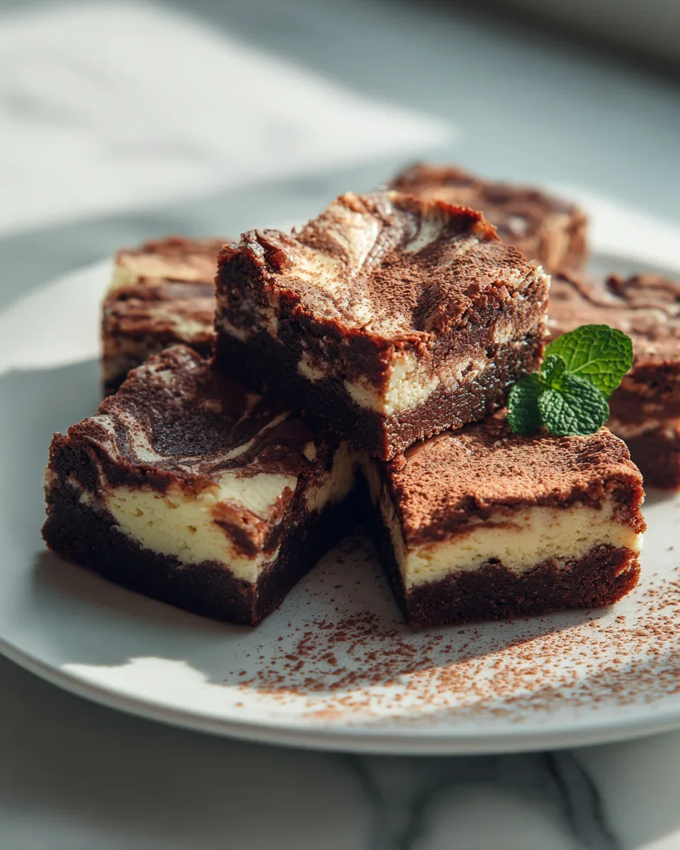 Alkoholfreie Valentinstags Cheesecake Brownies: Süße Liebe pur!