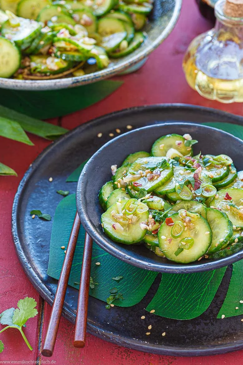 Asiatischen Gurkensalat wie im Restaurant selber machen