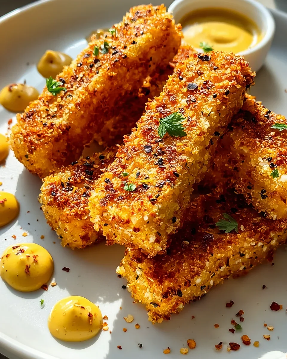 Baked Honey Mustard Tofu Tenders - Knusprig und lecker!