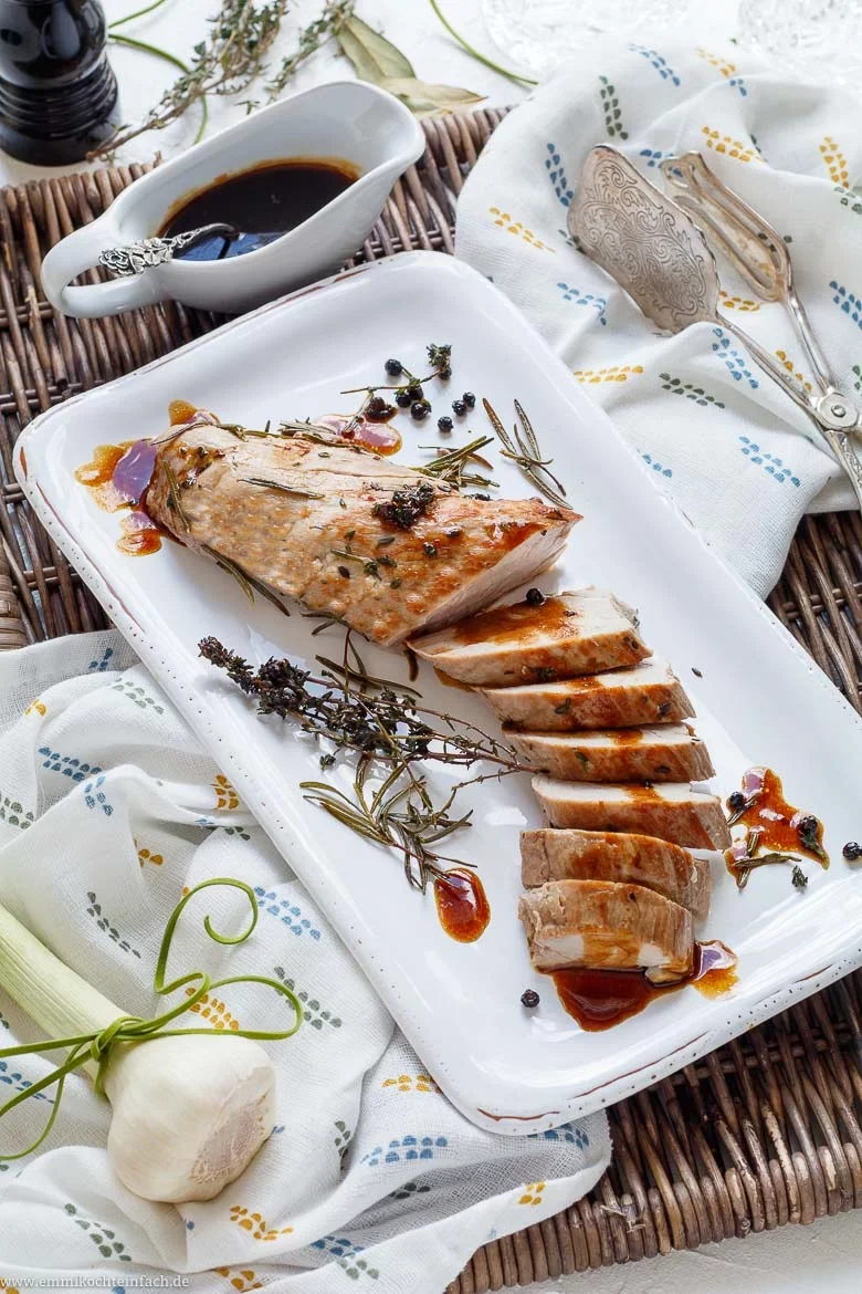 Balsamico Schweinefilet mit Kräuter