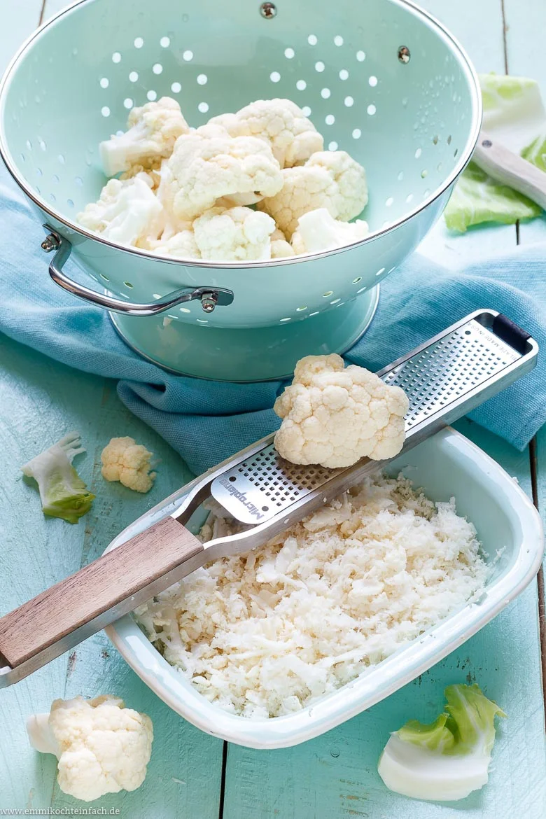 Blumenkohl Couscous mit Garnelen - www.emmikochteinfach.de