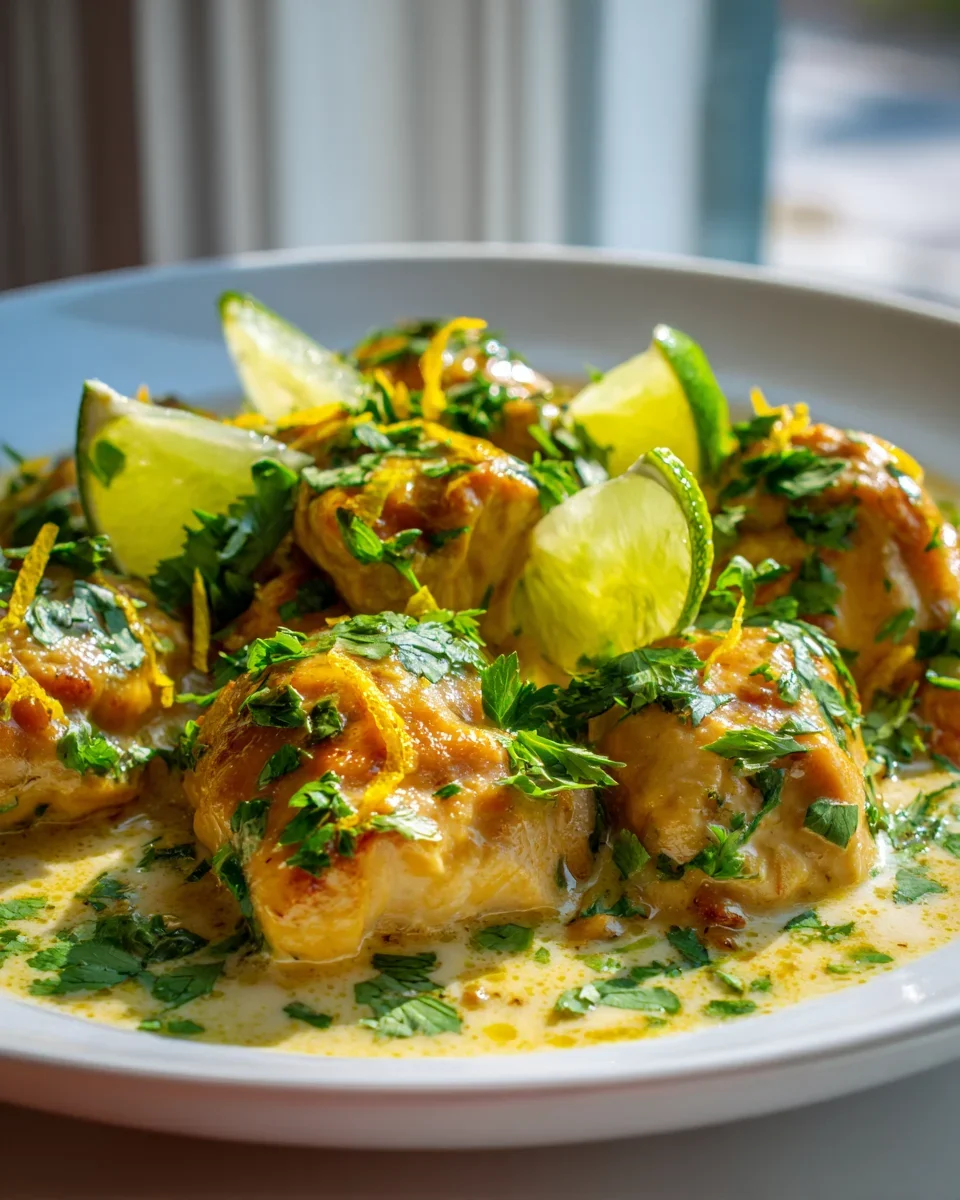 Brasilianisches Kokosnuss Hühnchen mit Limette & Koriander Rezept