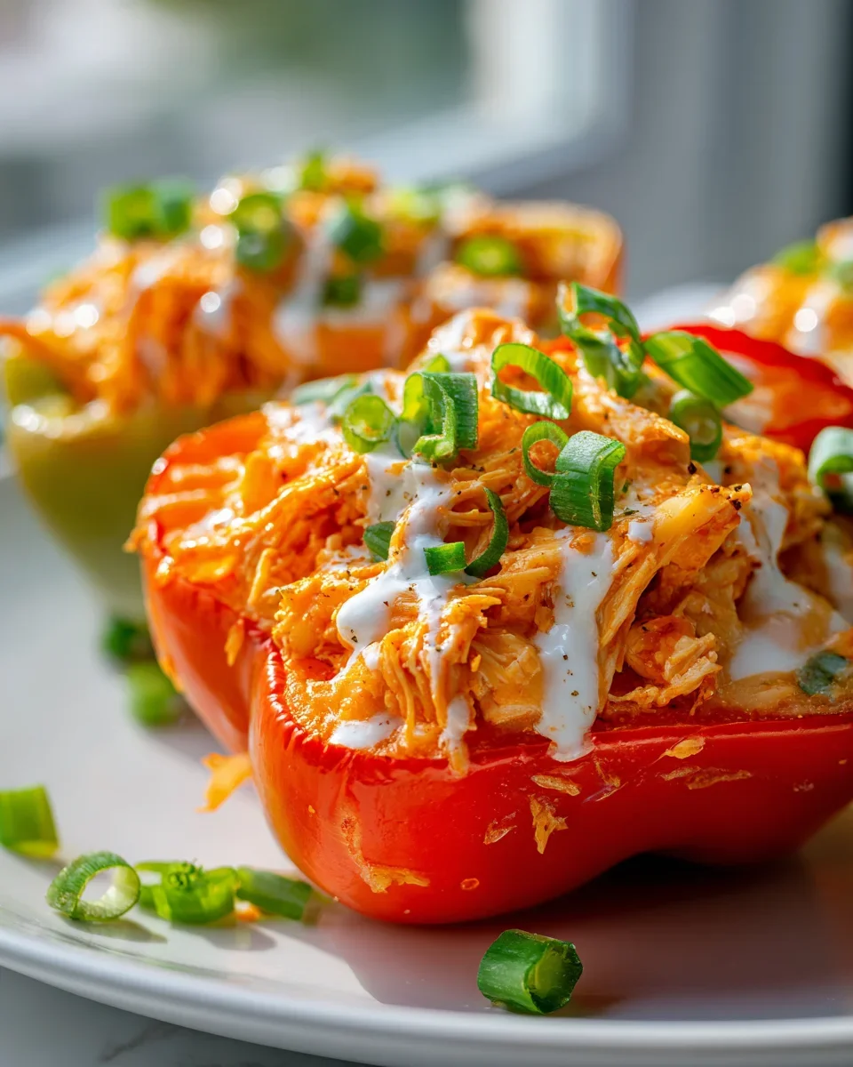 Buffalo Chicken Stuffed Peppers – Pikante Paprika-Sensation!