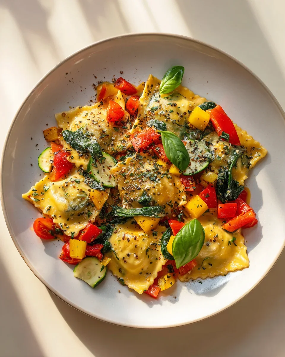 Bunte Ravioli Gemuse Pfanne: Einfach, schnell & super lecker!