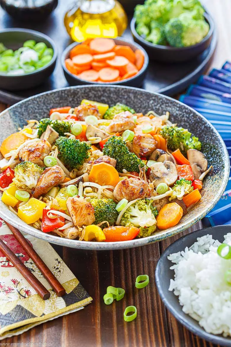 Chop Suey: Gemüsepfanne mit Hähnchen