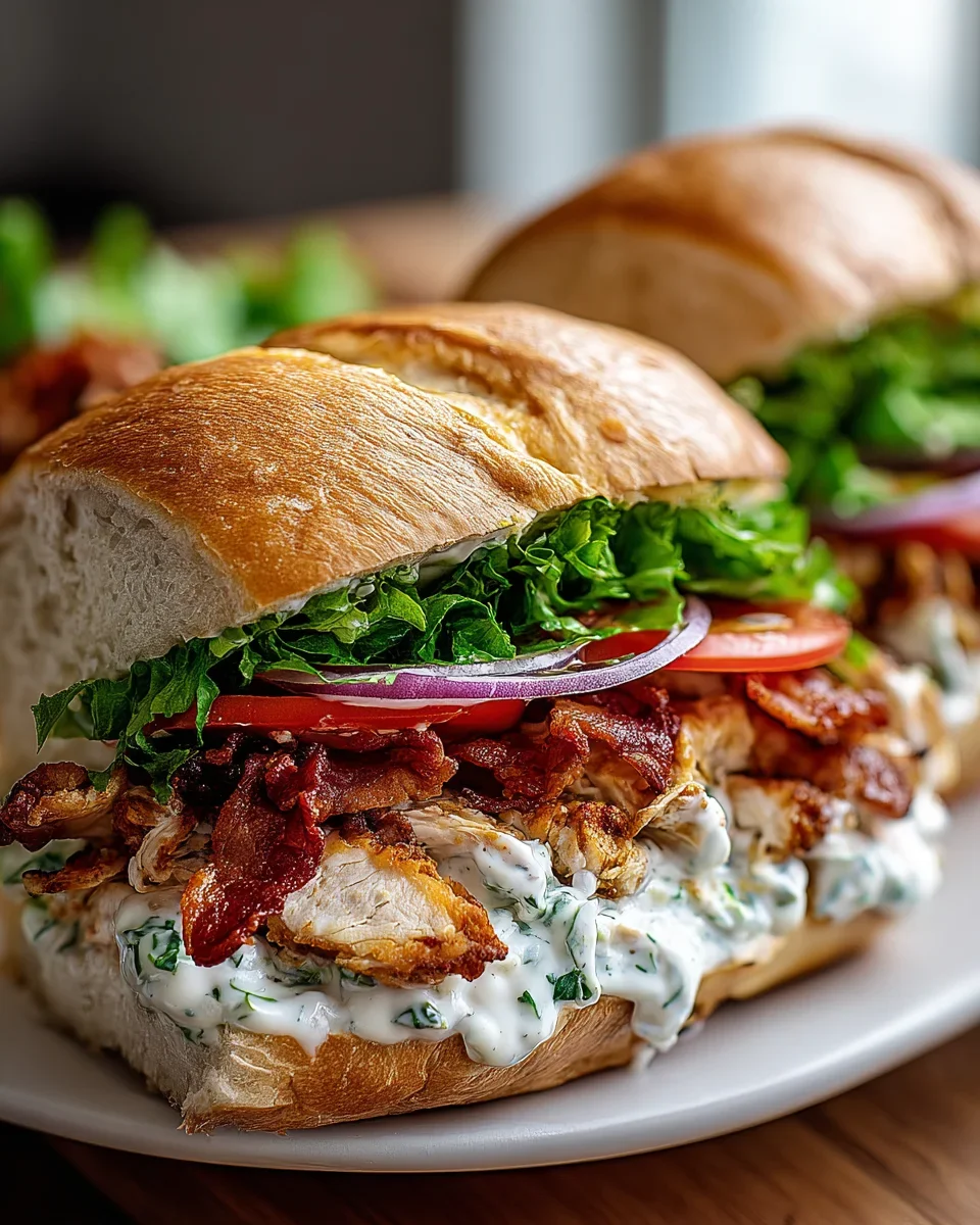 Chopped Chicken Beef Bacon Ranch Sandwich – Geschmacksexplosion!