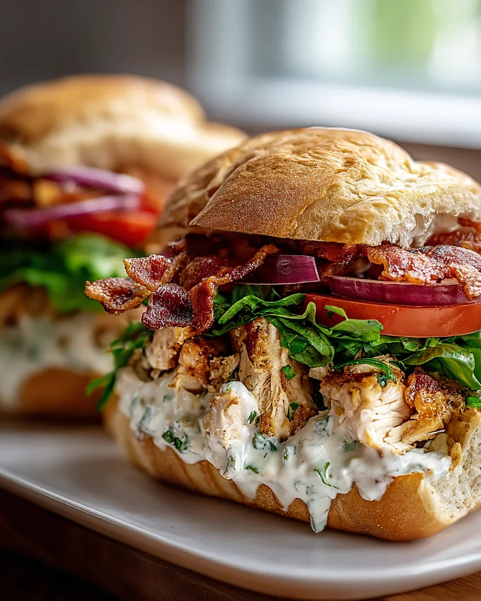 Chopped Chicken Beef Bacon Ranch Sandwich – Geschmacksexplosion!
