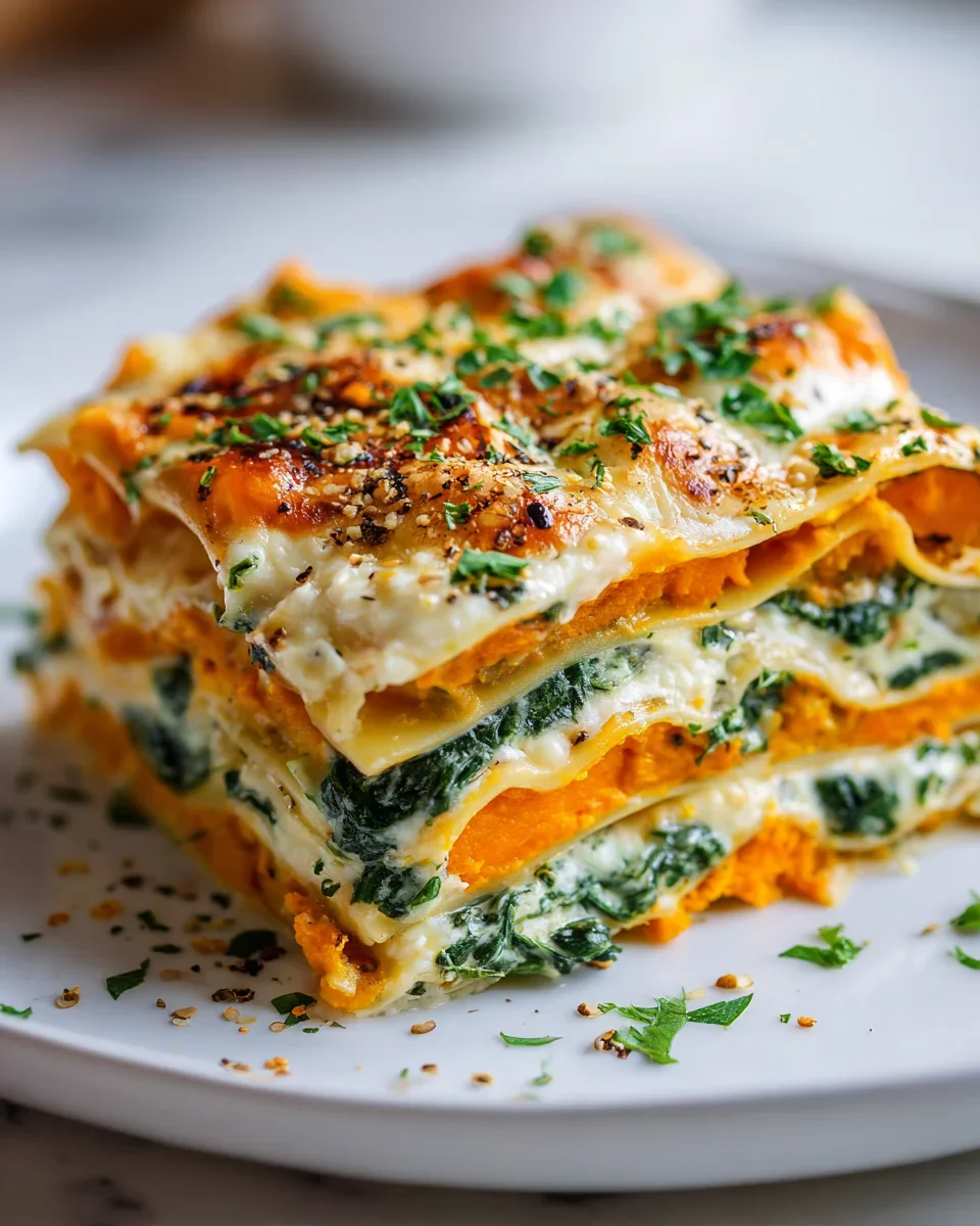 Cremige Kürbis Lasagne mit Ricotta & Spinat – vegetarisch & schnell
