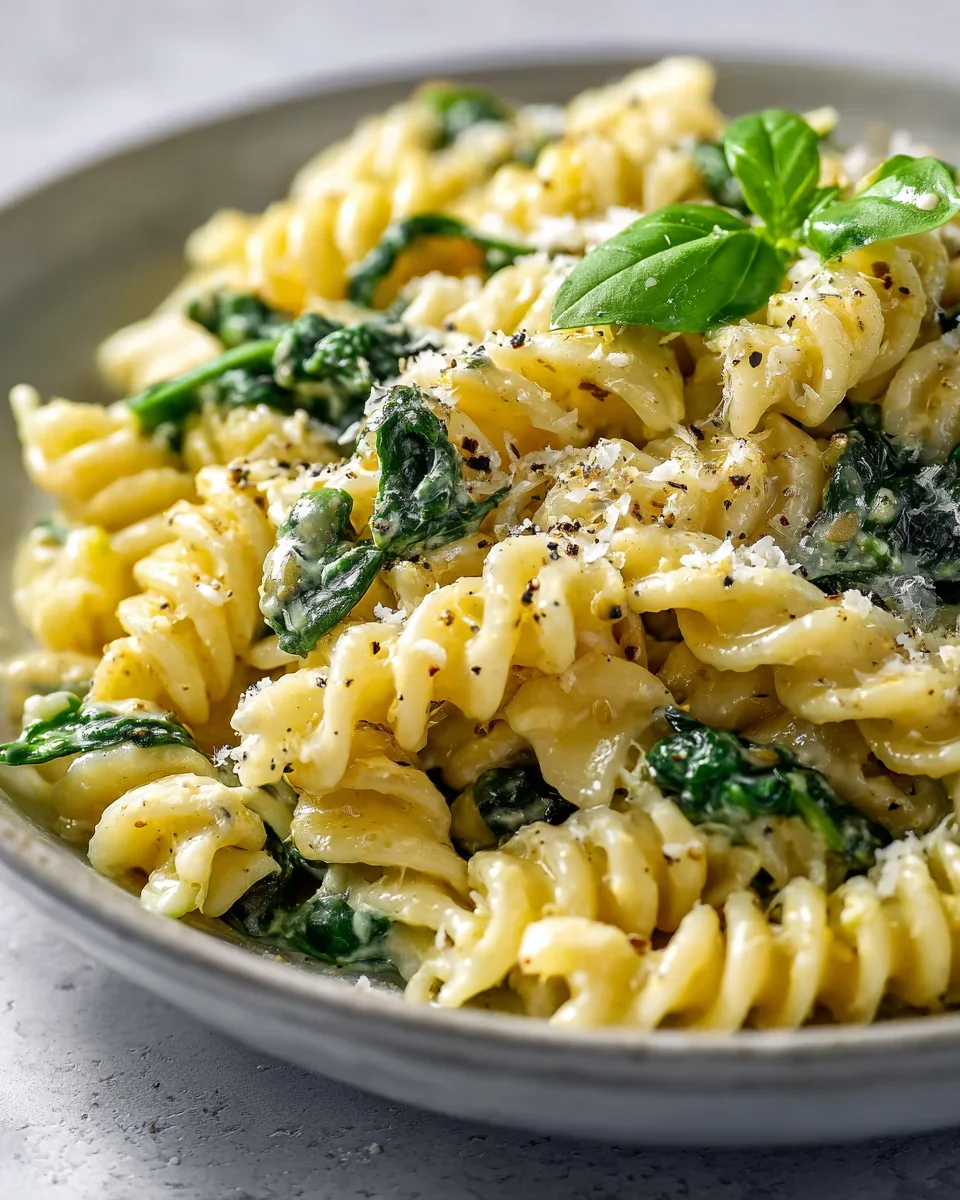 Cremige One Pot Pasta mit Linsen und Spinat – Einfach lecker!