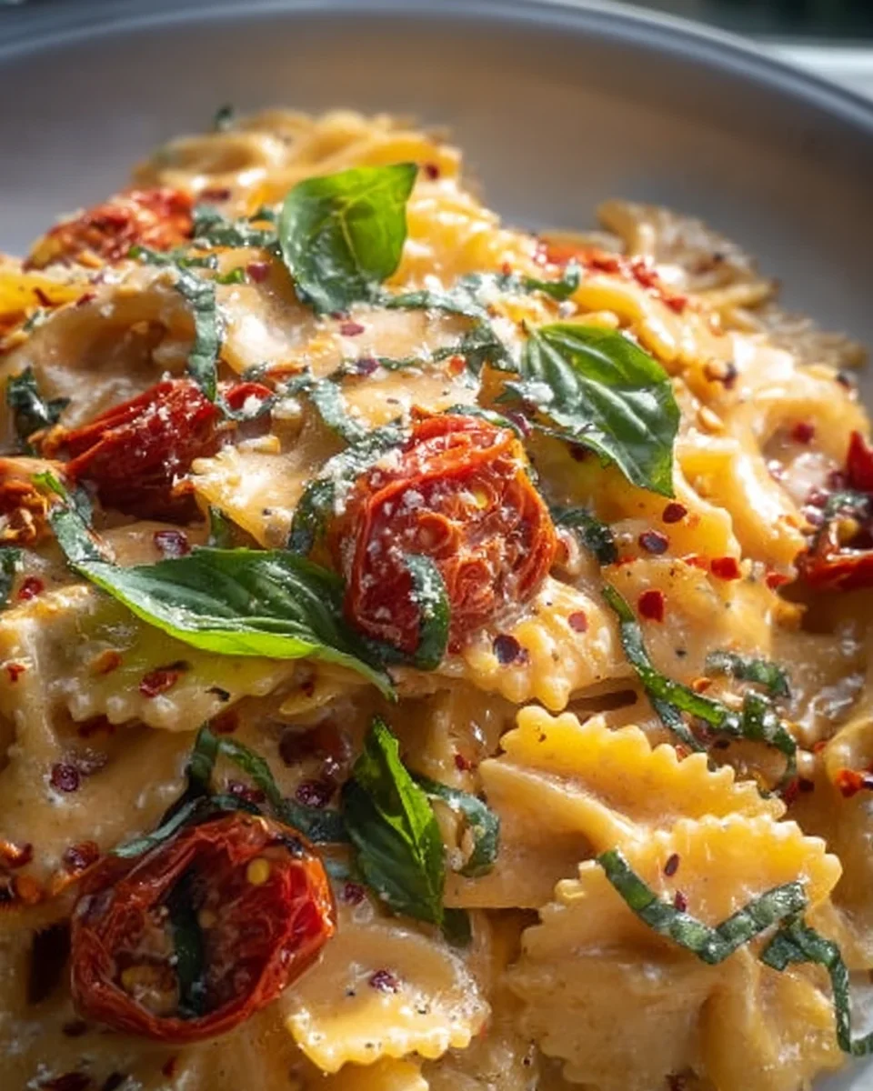 Cremige Toskana Pasta mit langsam gerösteten Tomaten