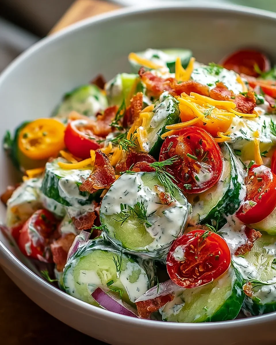 Cremiger Gurken Ranch Crack Salad – Ein ultimativer Genuss!