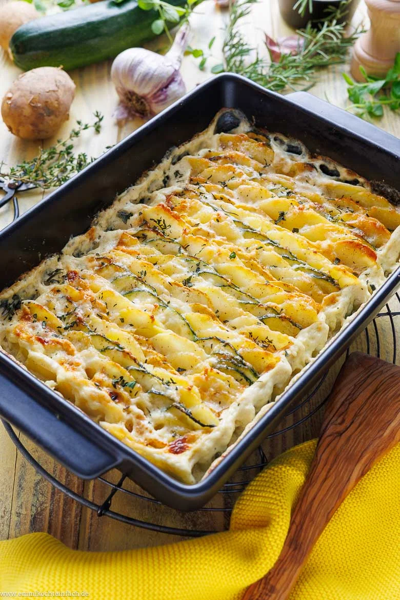 Kartoffel-Zucchini-Auflauf – cremig und würzig