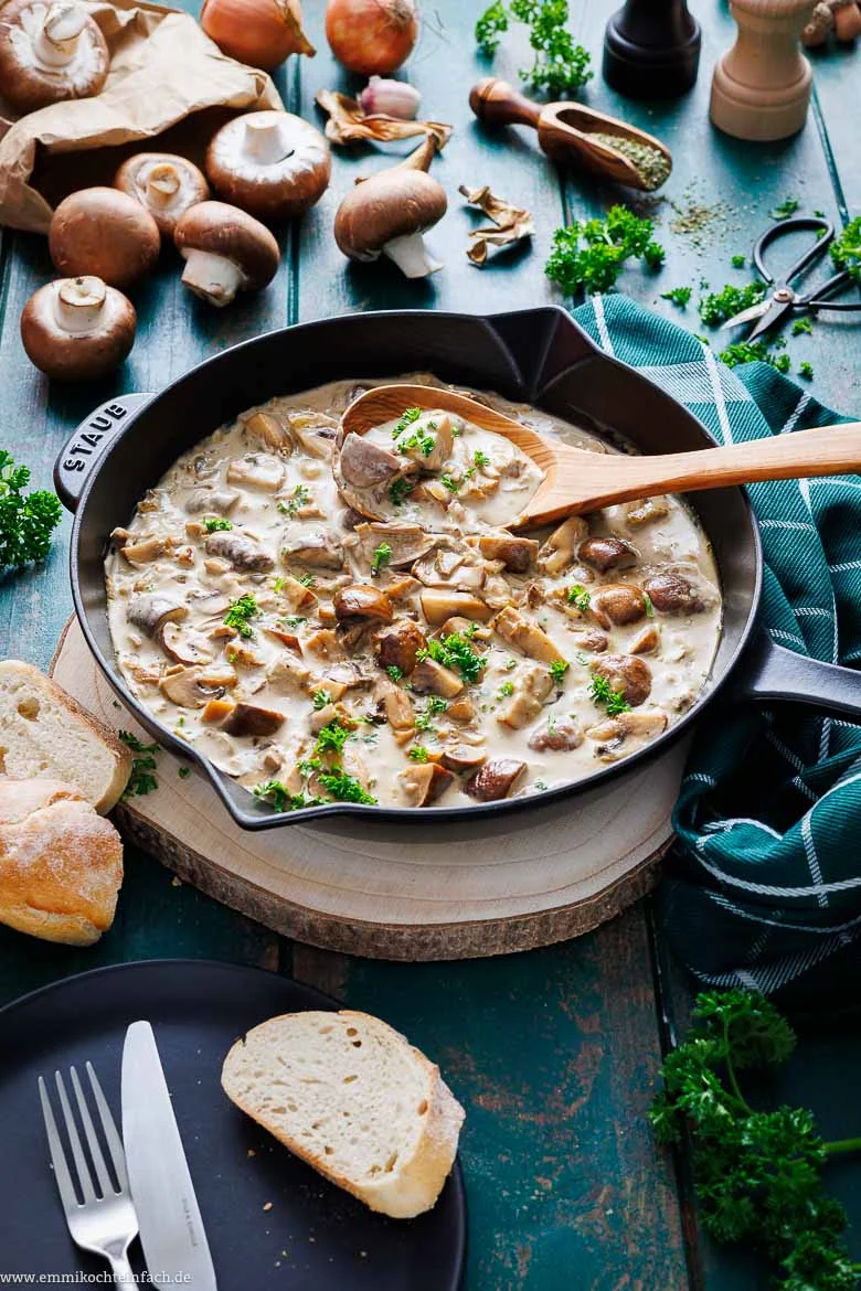 Cremiges Pilzragout