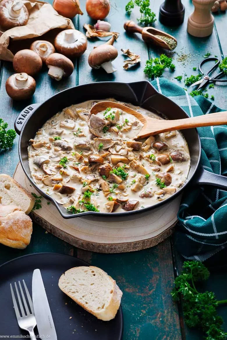 Cremiges Pilzragout