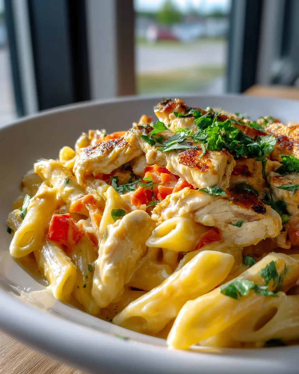 Cremiges Südwest Hähnchen Alfredo: Einfaches Familienrezept.
