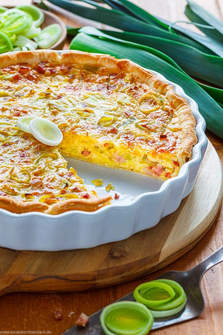 Lauchquiche mit Schinken