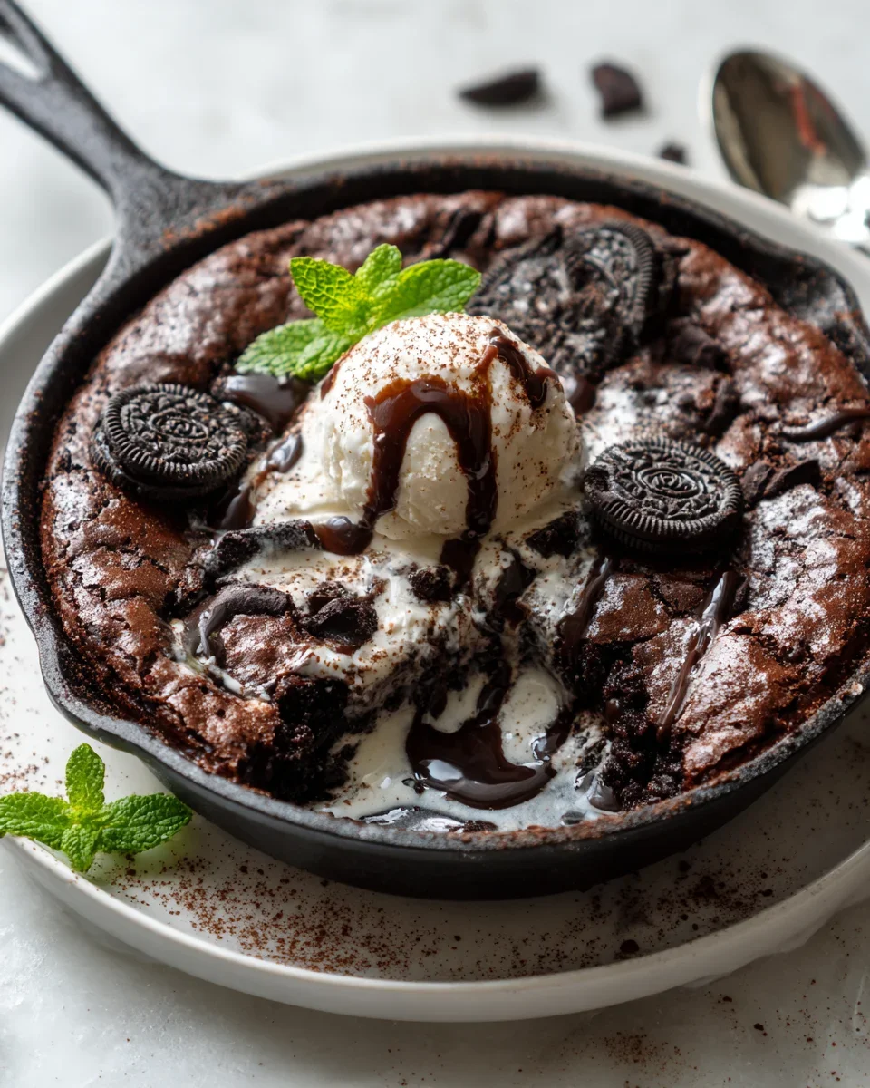 Einfaches Oreo Brownie Skillet Rezept – Schnell & unwiderstehlich!