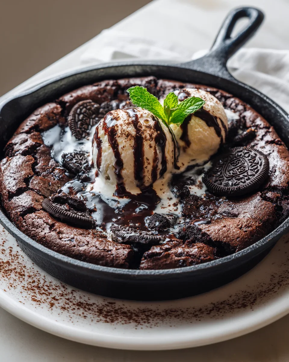 Einfaches Oreo Brownie Skillet Rezept – Schnell & unwiderstehlich!