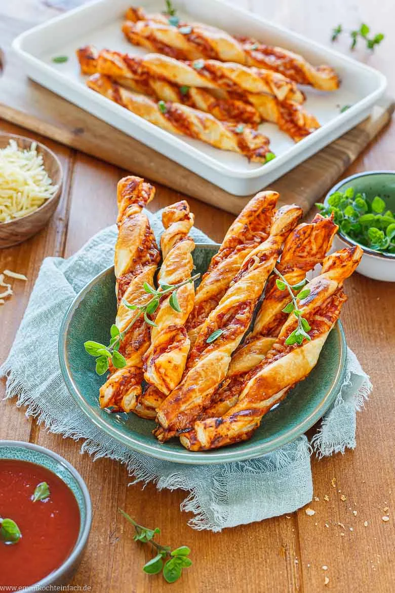 Pizzastangen aus Blätterteig