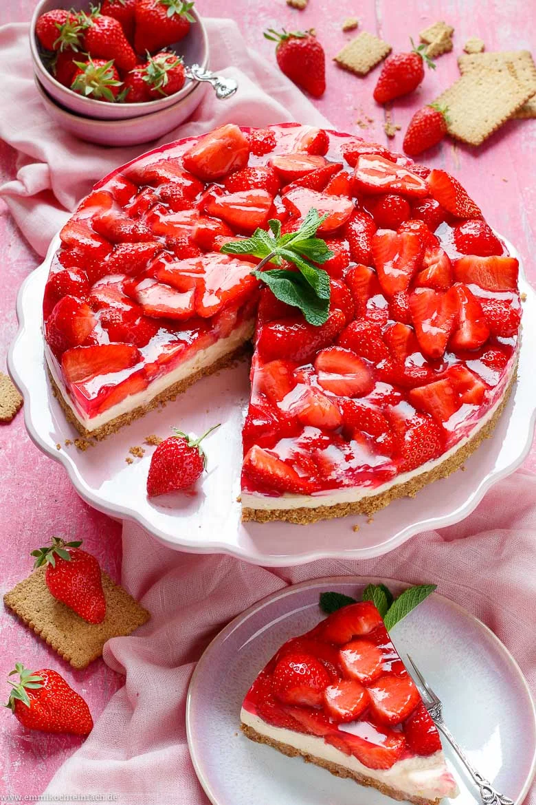 Erdbeerkuchen ohne Backen
