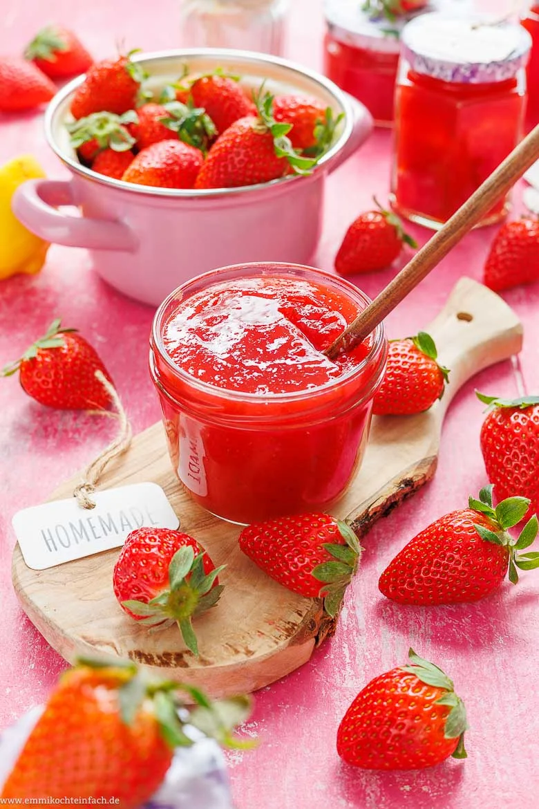 Erdbeermarmelade - mit nur 3 Zutaten schnell gemacht