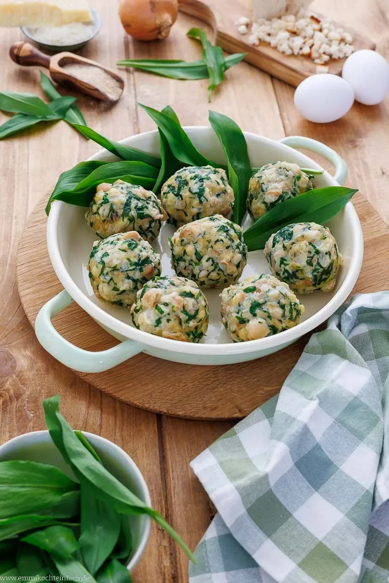 Frühlingshafte Bärlauchknödel