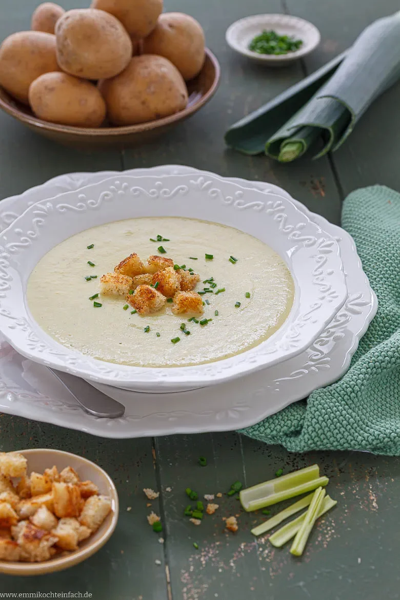 Vichyssoise – kalte Kartoffel-Lauch-Suppe