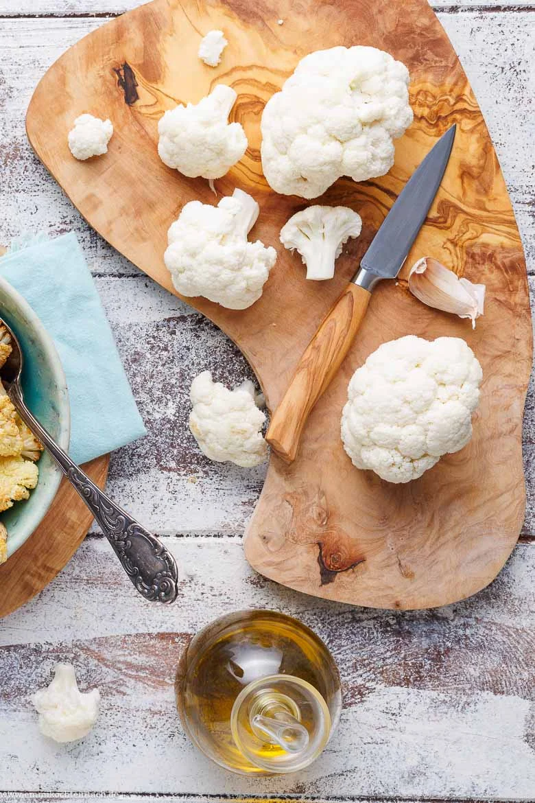 Frischer Blumenkohl geröstet und gebacken 