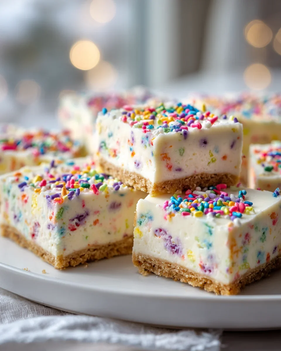 Funfetti Birthday Cheesecake Bars – Perfect Party Dessert