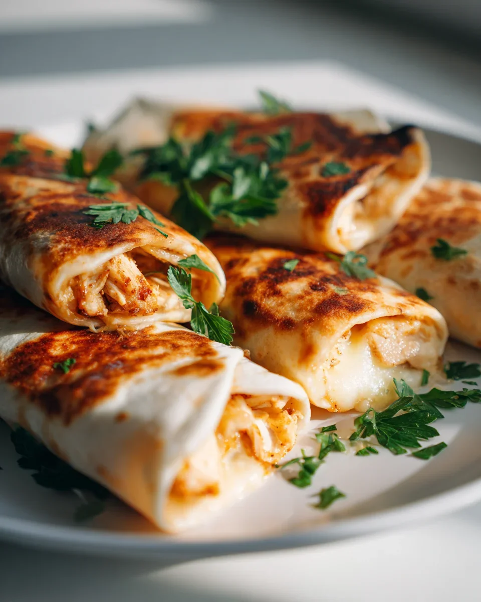 Gefüllte Hähnchen Mozzarella Wraps im Airfryer – Einfach lecker!