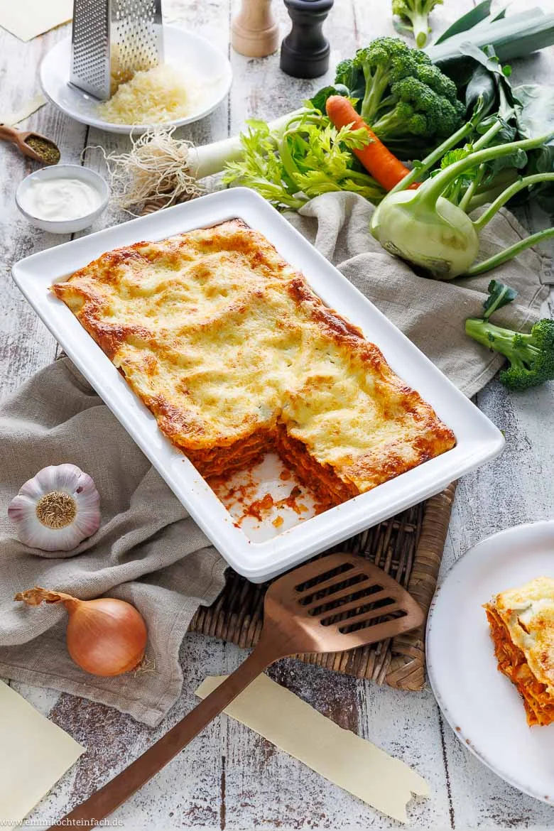Gemüselasagne – einfaches Rezept