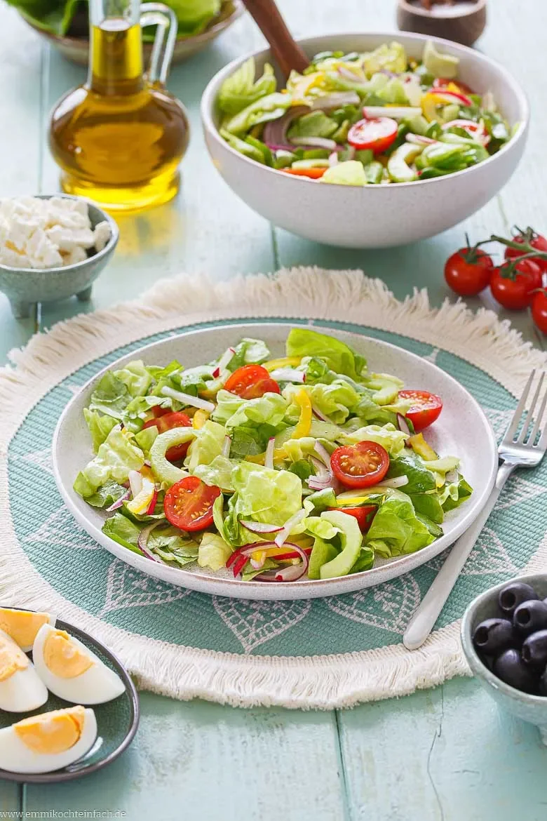 Gemischter Salat – einfaches Rezept