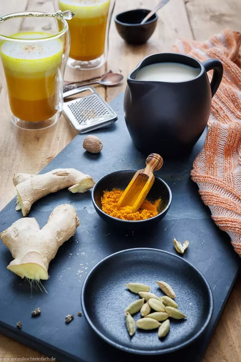 Goldene Milch Zutaten