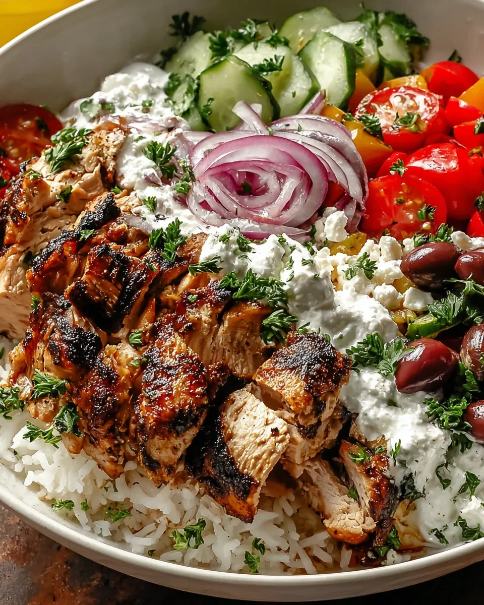 Griechische Chicken Gyro Bowls – Gesund und lecker genießen!
