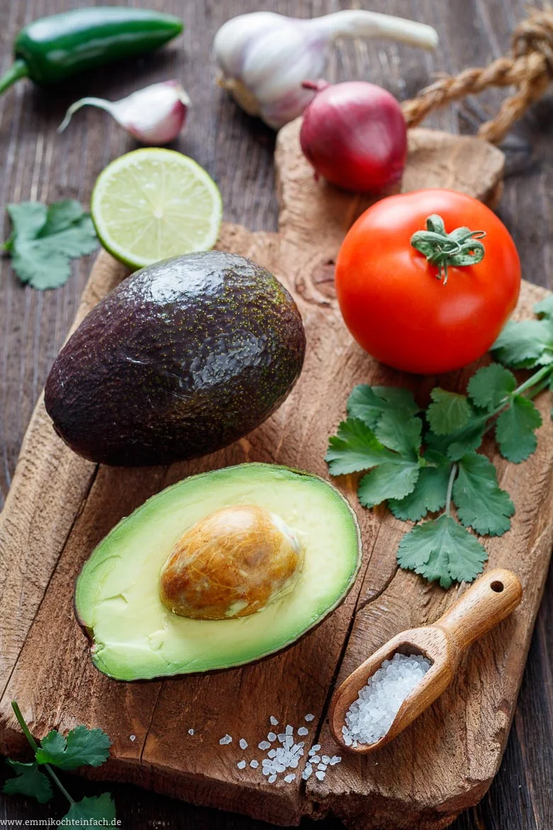 Guacamole Zutaten für den Original Avocado-Dip