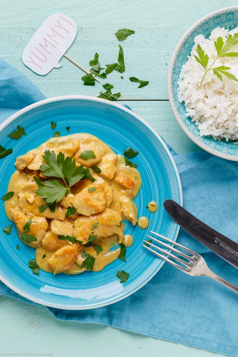 Hähnchen Curry Geschnetzeltes - www.emmikochteinfach.de