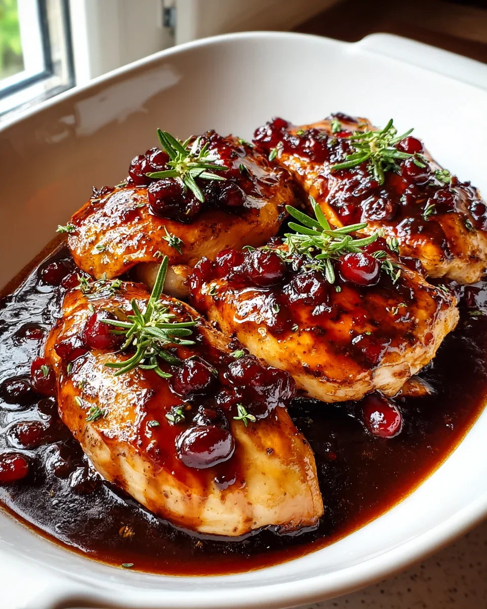Hähnchen mit Preiselbeer-Balsamico Glasur – lecker und alkoholfrei!