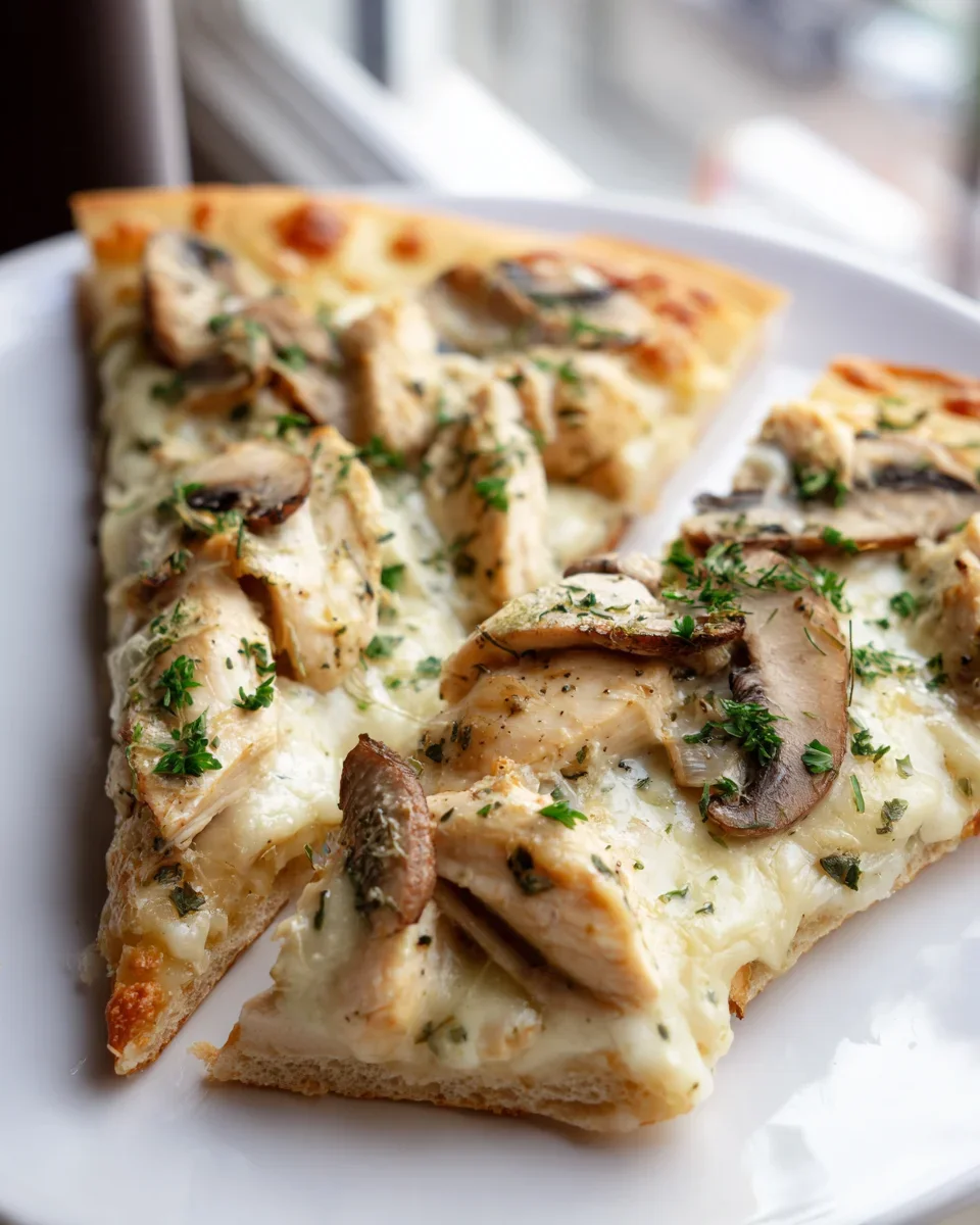 Hähnchen-Wellington-Fladenpizza mit Kräutern