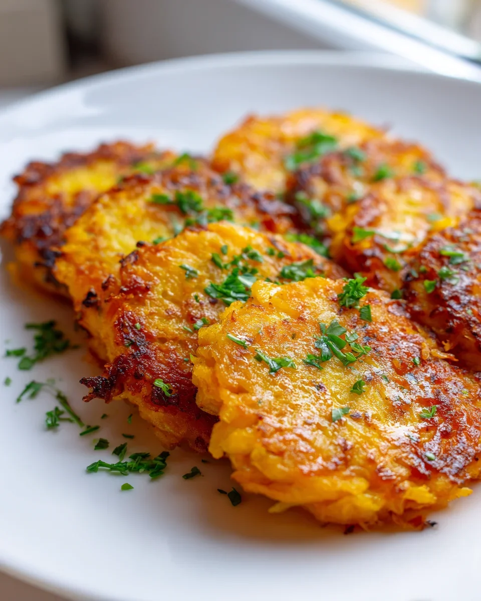 Herbstliche Kürbis Kartoffel Puffer: Feta & Kräuter-Genuss