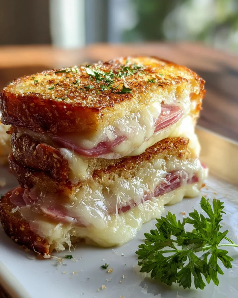 Herzhafter Croque Monsieur mit Rind und Käse