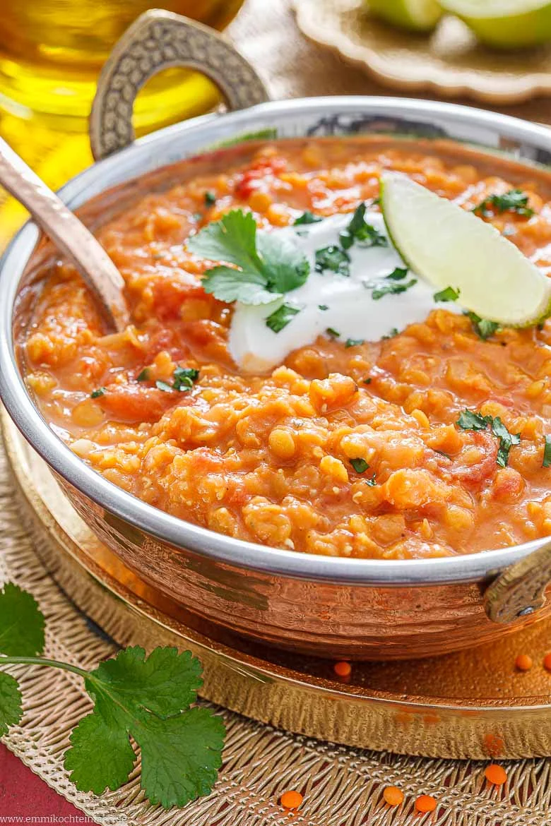 Indisches Curry mit Linsen
