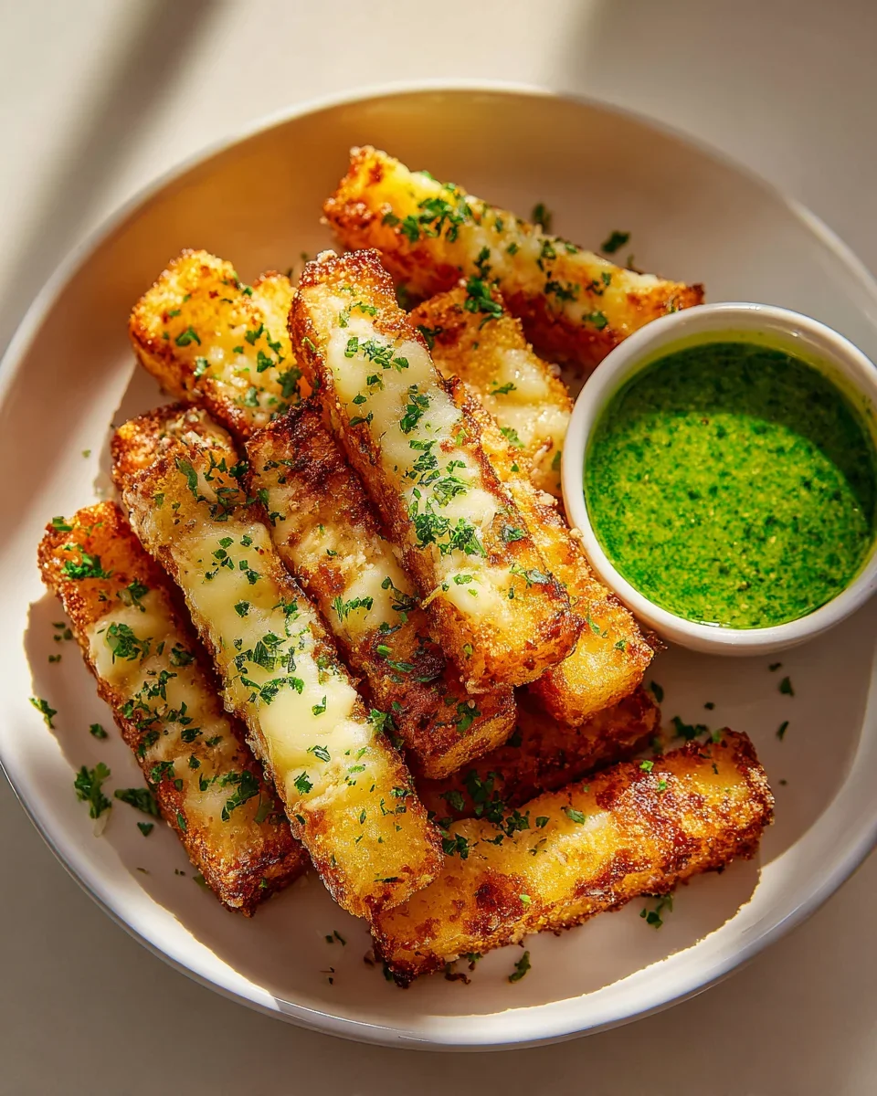 Käse Sticks aus Kartoffeln mit leckerem Dip Rezept
