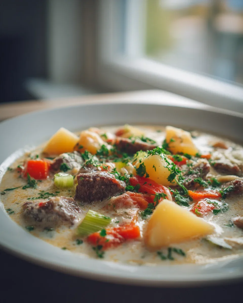 Köstlicher Rinder-Eintopf: Kartoffeln, Würstchen, schnell!