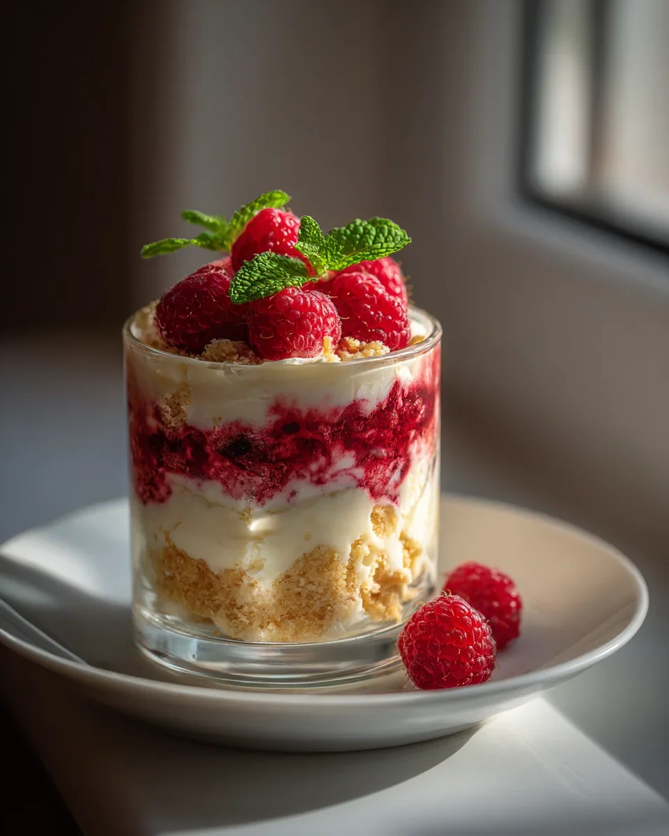 Kasekuchen im Glas mit Himbeeren – Schnell & Einfach genießen!