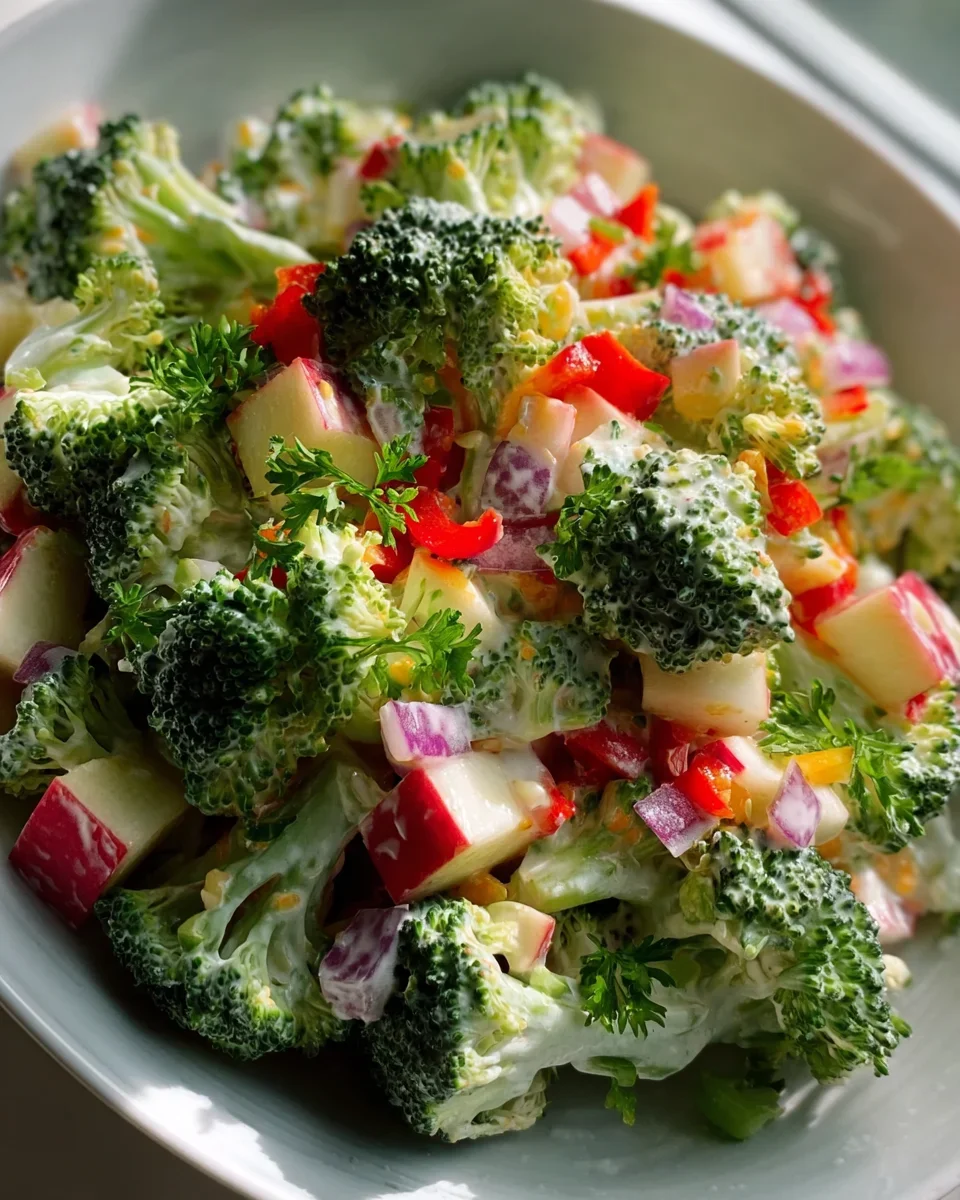 Knackiger Brokkolisalat mit Apfel – gesund und lecker!