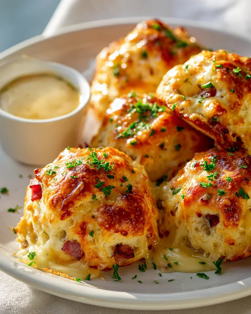 Knoblauchbutter-Bomben mit Rind, Käse und Honig-Senf