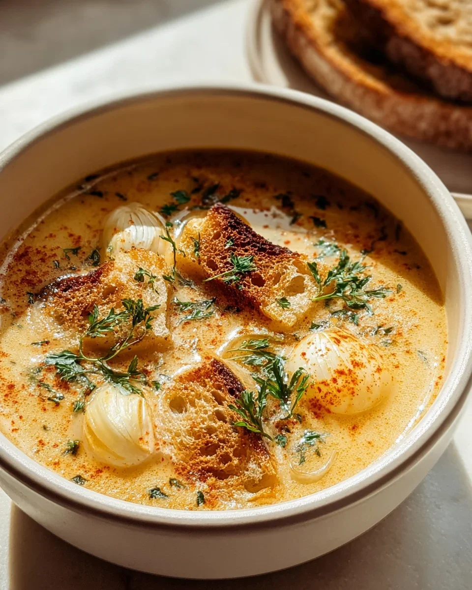 Knoblauchsuppe Rezept: Herzhaft & Cremig genießen!