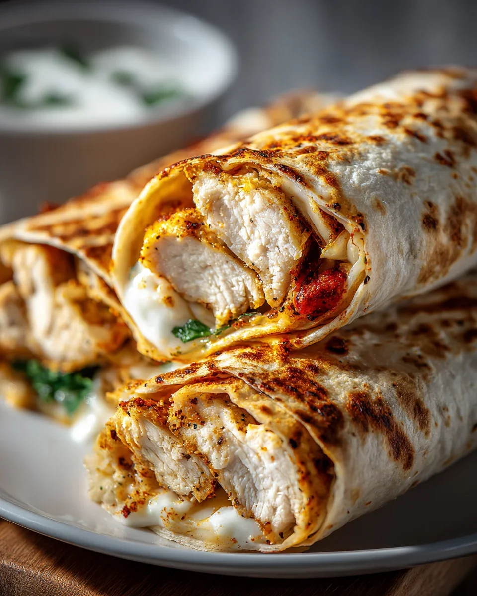 Knusprige Airfryer Hähnchen Mozzarella Wraps: Schnell & Lecker!