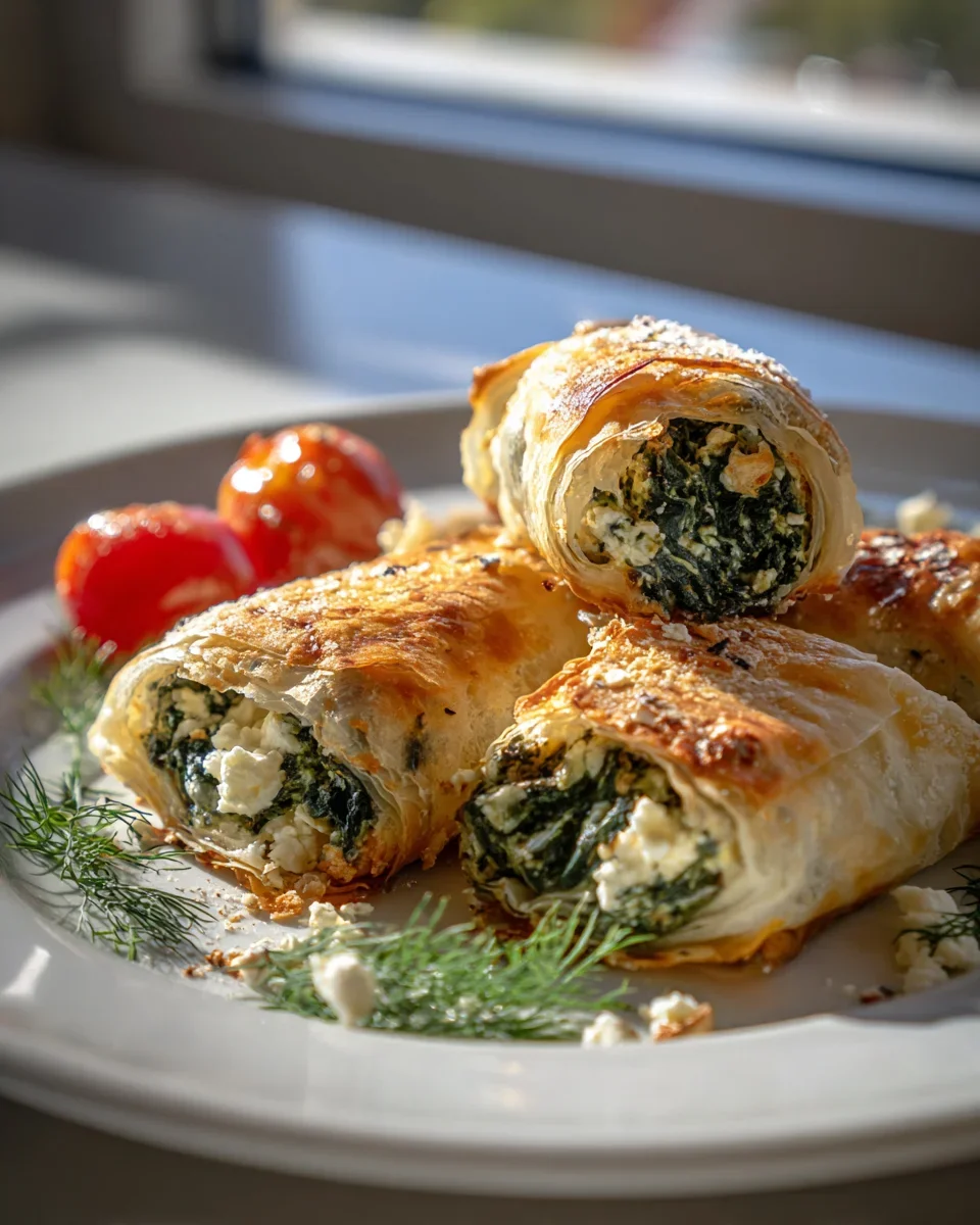 Knusprige Feta Spinat Röllchen – Einfaches Rezept für Genuss!