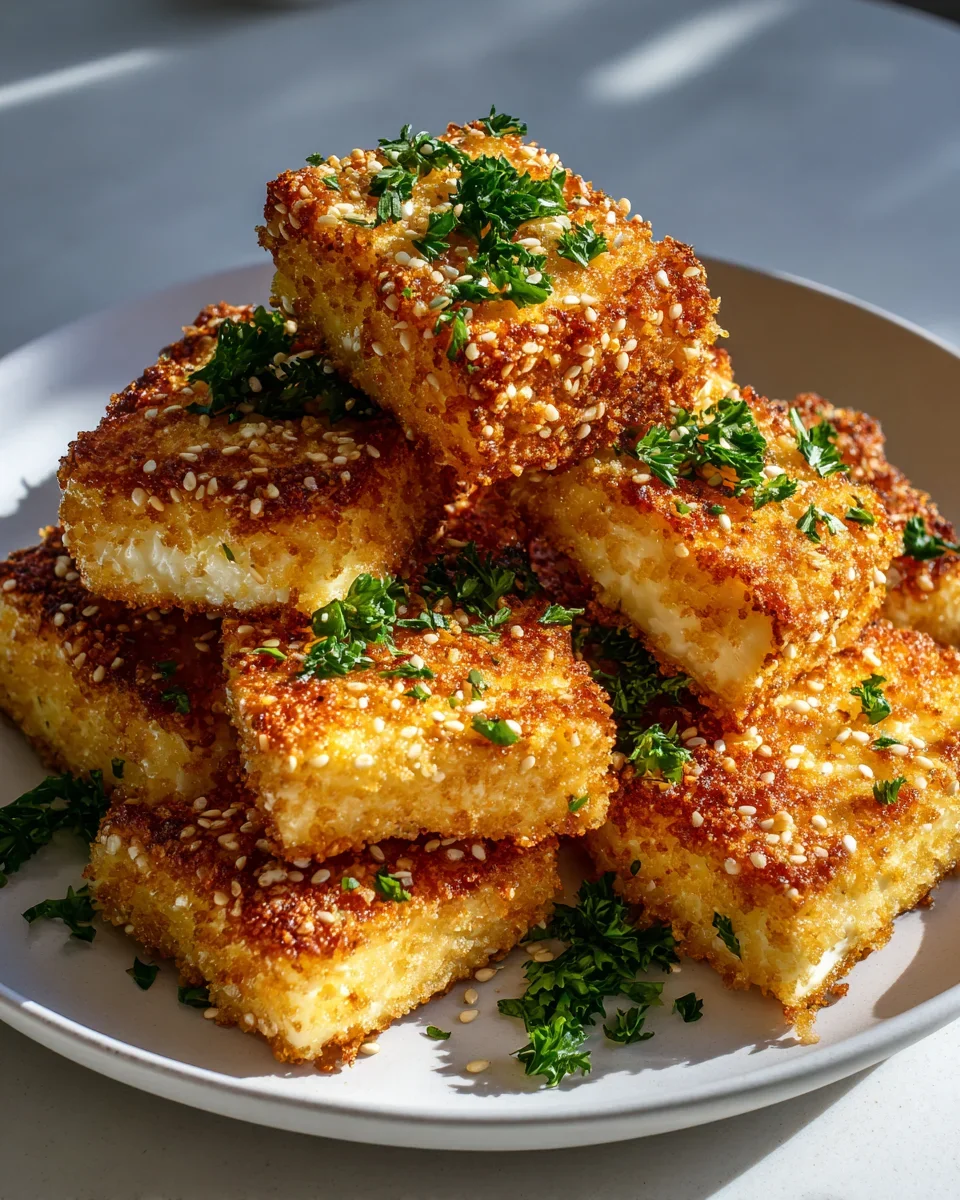 Knuspriger Feta mit Sesam aus der Heißluftfritteuse – Aromatisch!